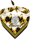Dog Bandana FURSACE Designer Fashion Clothes Scarf kercheif for Small Medium and Large Dogs. Funny Parody Gift for Girl or boy Dog Soft Durable Fabric, Adjustable tie-on Style Triangle