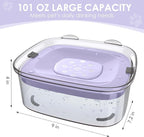 AONKEY 3L Dog Water Bowl No Spill, 101oz Large Spill Proof Dog Bowl Reduce Refill, Anti Splash No Mess Dispenser Dripless Slow Drinking Water Bowl for Sloppy Messy Drinkers (Violet)