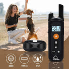 Dog Training Collar | Shock Collar with Beep | Vibration, Safe Static | Dog Training Collar with Remote 1500FT | Waterproof Rechargeable E-Collar, Security Lock for All Dogs (Upgraded) (Pink)