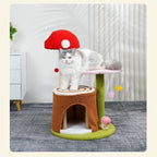 Cat Tree Cat Tower Cactus cat litter cat scratching column kitten climbing frame wear-resistant scratching claw grinding device teasing cat toys Cat Tree Condo Cat Tree Indoor Climbing ( Color : Brass