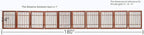 Urnporium Pet Dog Gate Freestanding, Strong Durable Folding Wooden Fence, Portable Acacia Hardwood Safety Barrier for Indoor & Outdoor Use (Brown Pet Gate, 10 Panel 24" Tall)