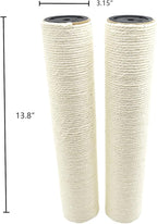 SHENGOCASE 4-Pack Cat Tree Replacement Post 13.8" L, 3.15" Ø Pole with M8 Bolt, Cat Tower Relacement Post, DIY Cat Scratching Post Replacement Part Pole