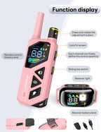 Dog Shock Collar - 3300FT Dog Training Collar with Remote, IPX7 Waterproof Electric Dog Collar with 4 Training Modes, Security Lock, Rechargeable E-Collar for Small Medium Large Dogs (Pink)