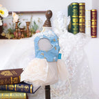 Fashion Sweet Puppy Dog Blingbling Princess Skirt Pet Dog Lace Cake Camisole Tutu Dress I-Blue XS