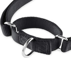 Hyhug Martingale Dog Collar Medium Black |Escape - Proof Heavy Duty Nylon Durable No Slip, Ideal for Training & Daily Walks