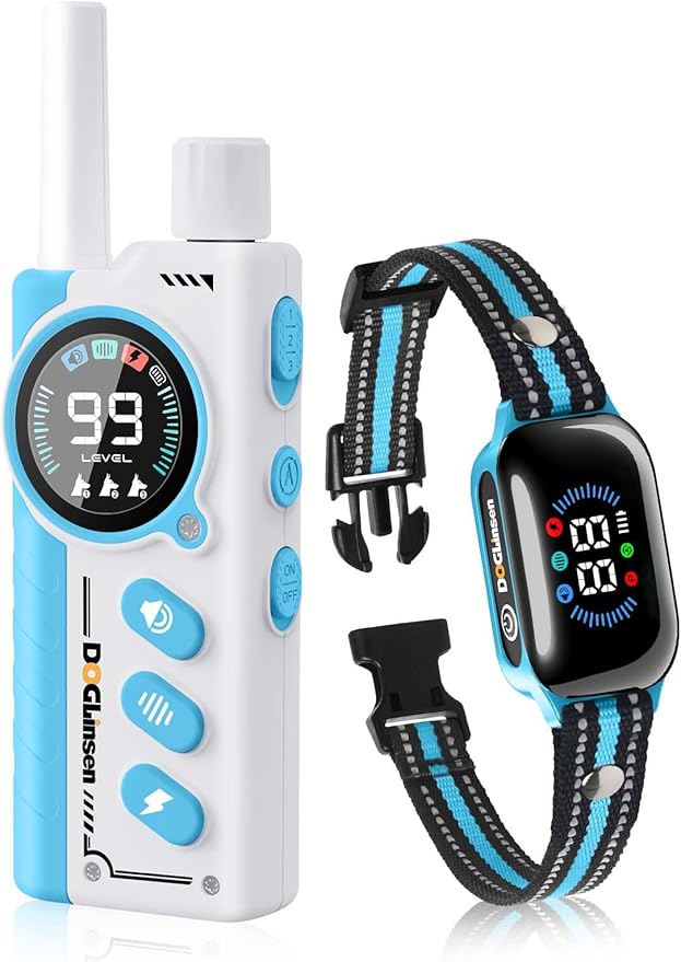 Smart 2-in-1 Dog Shock and Bark Collar - AI Anti-Misoperation, 3300FT Remote Training Collar, IPX7 Waterproof, 4 Modes (Tone, Vibration, Safe Shock, Auto Anti-Bark) for Dogs