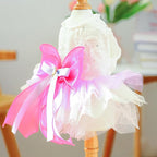 Furbabycare® Elegant Sweet Fashion Puppy Dog Blingbling Princess Skirt Pet Dog Lace Cake Camisole Tutu Dress H-Rosered X-Small
