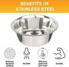 Neater Pet Brands 16 Cup (128 oz.) Stainless Steel Dog Bowls, 1 Single Large Dog Water Bowl or Food Bowl for Indoors or Outdoors, Metal Bowls for Large Breed, Dishwasher Safe Dish for Extra Big Dogs