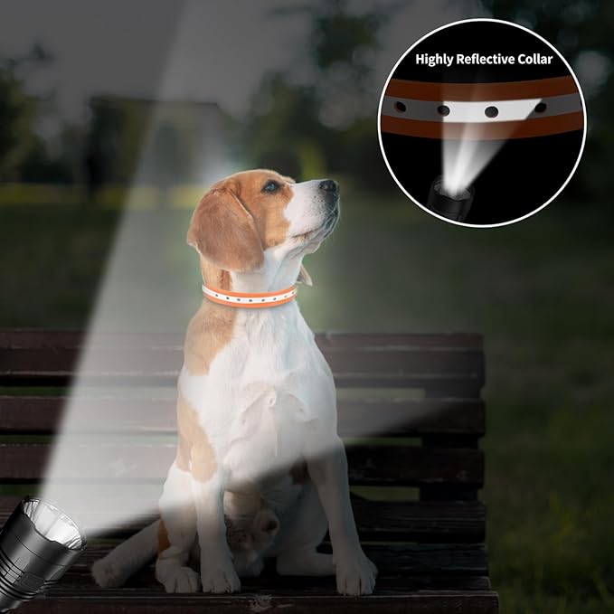 PaiPaitek Shock Collar Replacement Strap for Most of Training Collar, 3/4 Inch Dog Collar Replacement for Shock and Bark Collar, Adjustable Reflective TPU Collar Strap - 2 Pack