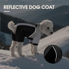 Kuoser Thick Dog Coat,Windproof Dog Jacket for Small Dogs, Warm Puppy Winter Coat Reflective Pet Cold Weather Coats with Zipper, Black S