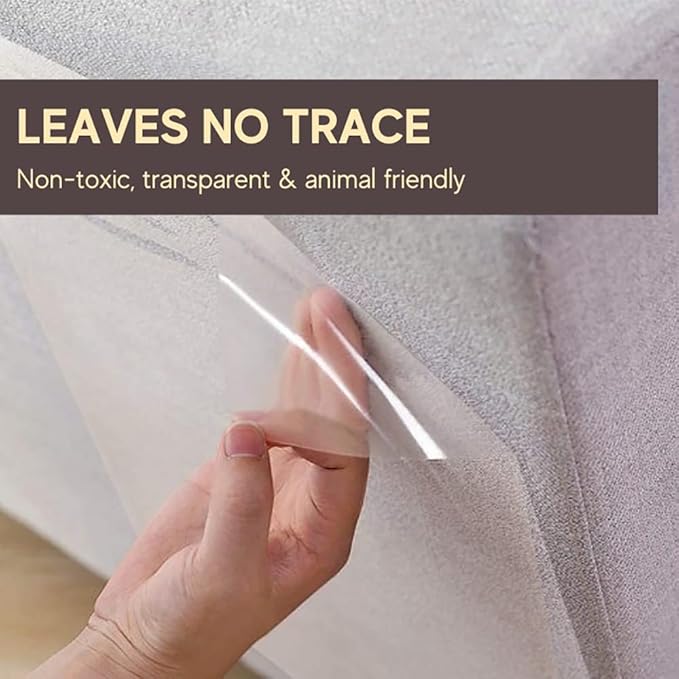 Leo’s Paw Furniture Scratch Protector Couch Cat Scratch Deterrent Guards Anti-Scratch Repellent Mat for Couch Sofa Scratch Training Adhesive Transparent & Discreet 18x12 inch Plastic Shields (8-Pack)