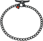 Herm Sprenger Dog Training Collar – Black Stainless Steel Chain with Toggle, Round Links, for Small Medium Large Dogs, 18 Inch Length, Fits Necks Up to 16 Inch, Made in Germany