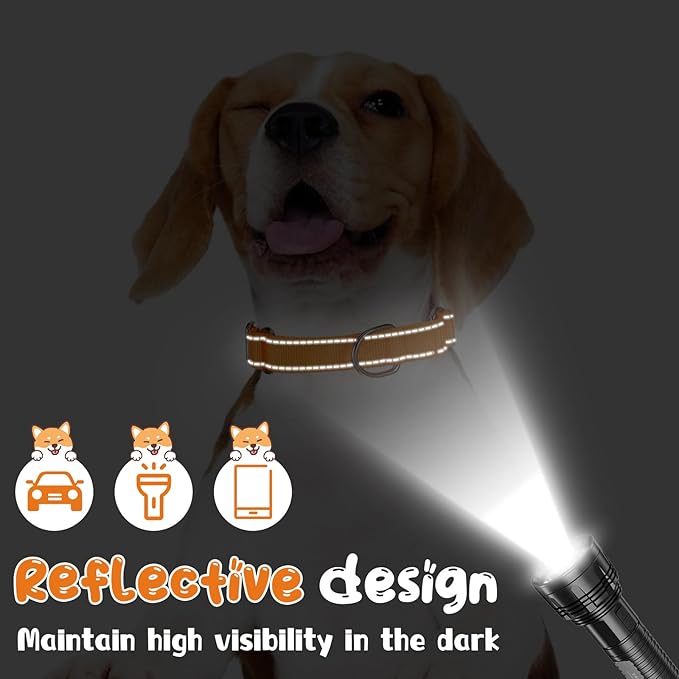 12 Pcs Martingale Collar for Medium Dogs Adjustable Pet Training Collar Reflective Dog Collar with Durable Metal Buckle Heavy Duty Nylon No Pull Martingale Collar for Small Medium Large Dogs, Small