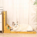 Premium Corrugated Cardboard Cat Scratcher & Perch – Dual-Level Scratch Station for Indoor Cats, Eco-Friendly, Durable & Space-Saving Play Furniture