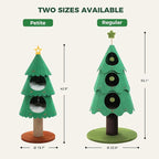 42.9 Inch Cat Tree for Indoor Cats, Cute Cat Tower with 2 Cozy Houses, Holiday Kitty Climbing Furniture for Kittens to Play and Sleep