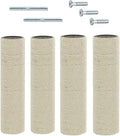 SHENGOCASE 4-Pack Cat Tree Replacement Post 13.8" L, 3.15" Ø Pole with M8 Bolt, Cat Tower Relacement Post, DIY Cat Scratching Post Replacement Part Pole