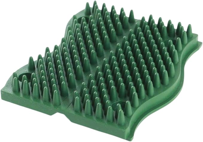 The Original ScratchnAll Animal Scratch Pad, Flexible Acupressure Nubs & Interlocking Design, Very Durable & All-Weather, Great for Domestic, Barnyard and Zoo Animals - USA Made, Hunter Green