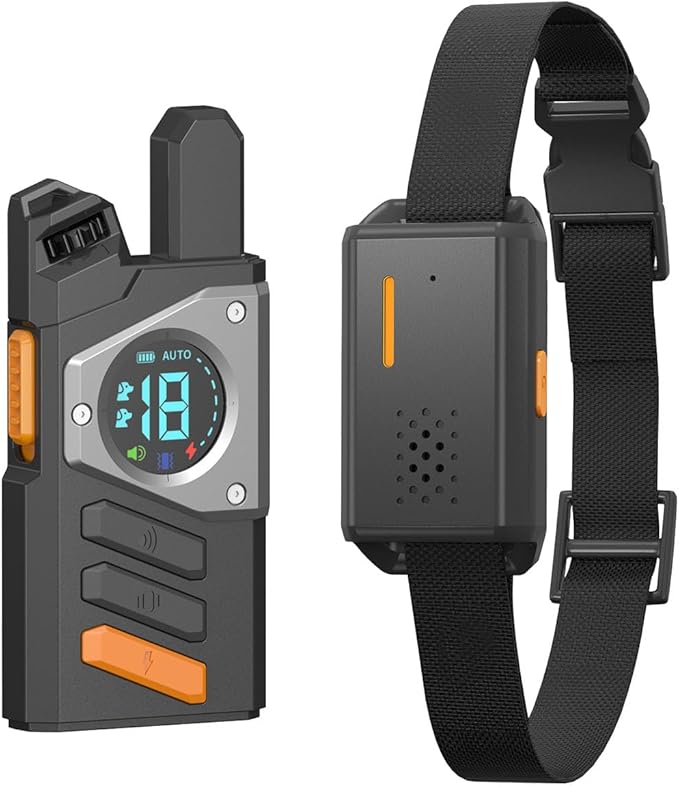 RuffStyle Dog Training Collar - Shock Collar for Dogs & No Shock Option - Bark Collar with Manual Remote + Automatic Mode, Adjustable Dog Collar for Small Medium & Large Dogs Rechargeable & Waterproof