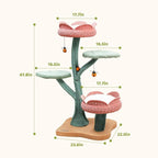 Happy & Polly Tulip Design 47.8-in Fleece Large Cat Tree (Pink)