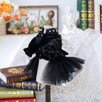 Fashion Sweet Puppy Dog Blingbling Princess Skirt Pet Dog Lace Cake Camisole Tutu Dress K-Black XS