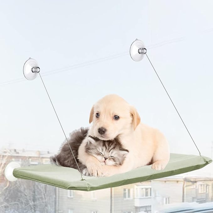 4 Pcs Thick Suction Cup Cat Perches - Classic Style Window Hammock Replacement for Cat Window Seat