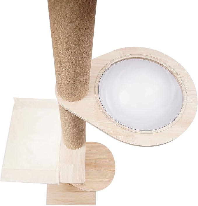 Floor to Ceiling Cat Trees, 104" Height Cat Tower with Natural Sisal Rope Scratching Post/Pedal/Hammock Cat Bed for Indoor Cats Large Adult, Modern Tall Cat Activity Tree