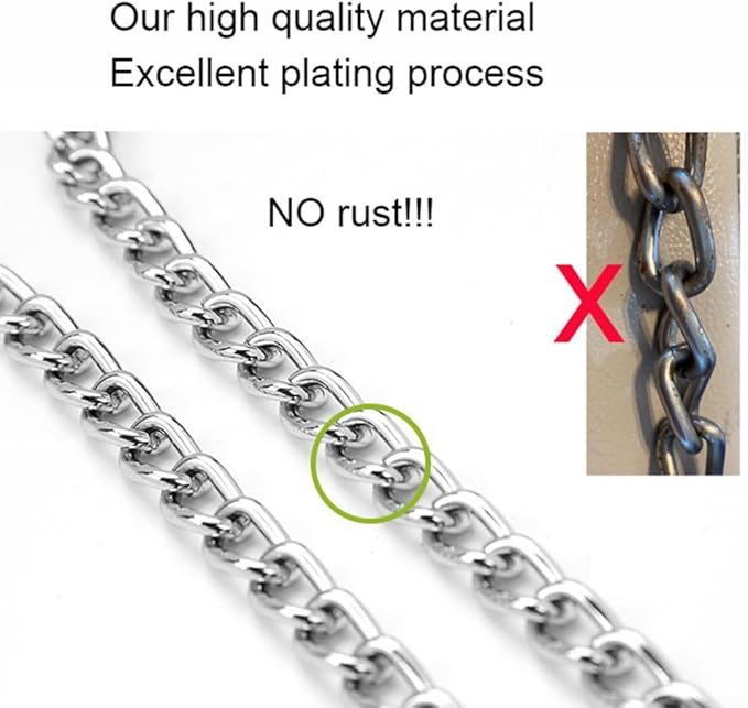 Silver Small Dog Chain Collar Metal Dogs Link Training Collar Pet P Slip Puppy Martingale Collars for XXS XS Medium Large Big XL Breed Dogs XS