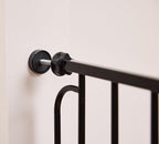Regalo Safety 29-49" Easy Step Extra Wide Baby Gate for Doorways & Bottom of Stairs, Pressure Mounted Safety Gate with Door for Babies, Toddlers & Pets, Black