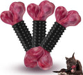 Apasiri 3-Pack Dog Toys for Aggressive Chewers with Bacon Flavor: Dog Bones for Large Dogs, 8" Chew Toys Long-Lasting, Tough Nylon & Rubber Dogs Toys