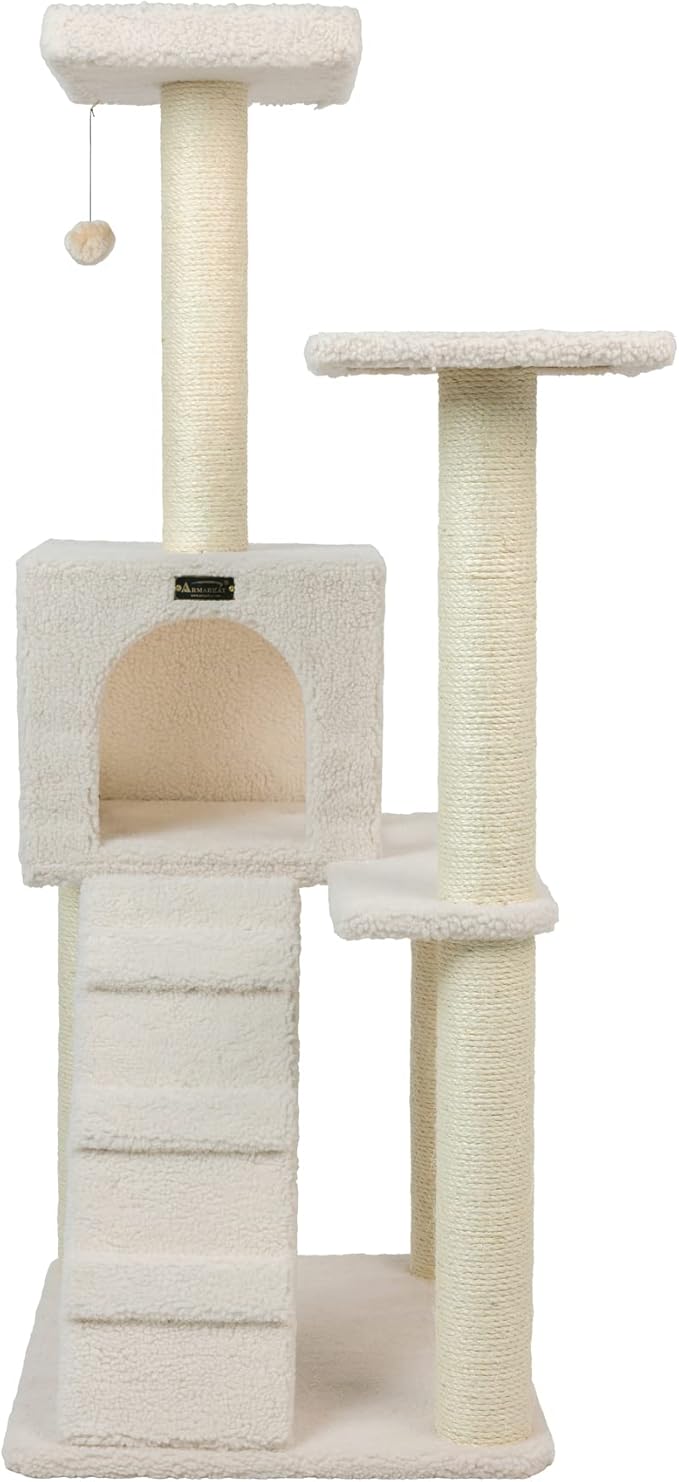 Armarkat B5301 53-Inch Cat Tree, Ivory