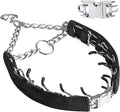 Dog Chain Collar, with Design Safety Buckle, Stainless Steel Durable Chewy for Small Medium Large Dog (Medium/Large (18-23" Neck, 3.0mm), Black)