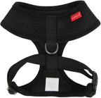 Puppia Soft Dog Harness No Choke Over-The-Head Triple Layered Breathable Mesh Adjustable Chest Belt and Quick-Release Buckle, Black, Small (Pack of 2)