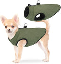 SCENEREAL Winter Dog Vest Coat with Harness Built in, Warm Dog Jacket for Small Medium Dogs, Cold Weather Coats with Zipper, Fleece Puffer Vest Windproof Snow Clothes for Puppy Pet