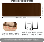 Uross Carpet Protector for Pets -3.6FT Brown Round Corner Plastic Carpet Protector, Under Door Cat Carpet Protector for Doorway, Anti Cat Scratch Carpet Protector Mat, Stop Cats from Scratching Carpet