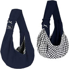 CUBY Dog and Cat Sling Carrier - Hands Free Reversible Pet Papoose Bag - Soft Pouch and Tote Design - Suitable for Puppy, Small Dogs Cats Outdoor