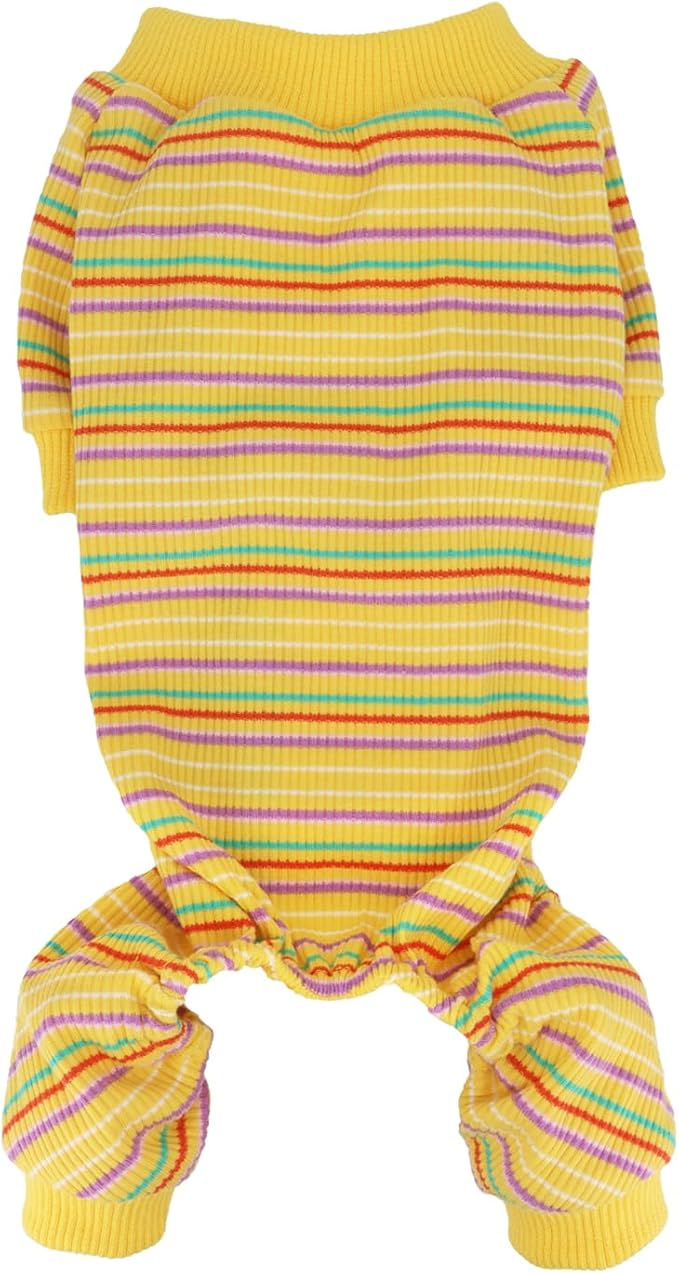 LOPHIPETS Dog Pajama Onesie for Small Pomeranian Clothes Apparel-Yellow/L