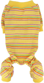 LOPHIPETS Dog Pajama Onesie for Small Chihuahua Yorkie Puppy Cat Clothes Apparel-Yellow/S