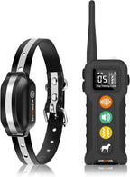 PERPETUAL Dog Vibration Collar with Remote, No Shock & No Prongs - 3300FT Waterproof Rechargeable Training Collar with Beep/Vibrate Modes & Security Lock, Fits Dogs 5-120 lbs