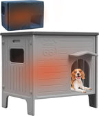 Rockever Insulated Dog House Outdoor Indoor for Small Medium Dogs, Insulated Dog House with Insulated Liner, Plastic Elevated Outdoor Dog House Waterproof Dog Kennel, Clean Easily((M & Liner)
