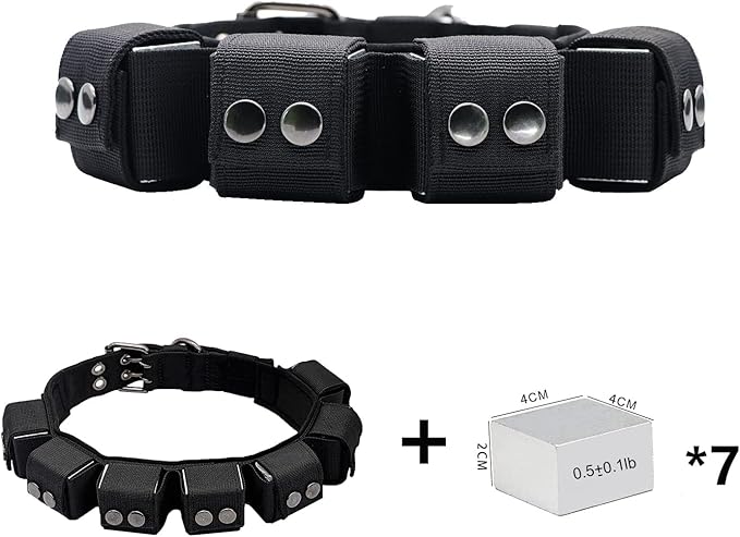 Tactical Weighted Dog Collar - Weights for Training & Exercise - Free Weights, Small, Medium, Large Dogs