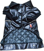 Dog Winter Coat Pu Leather Motorcycle Jacket for Dog Pet Clothes Leather Jacket, Waterproof(S)
