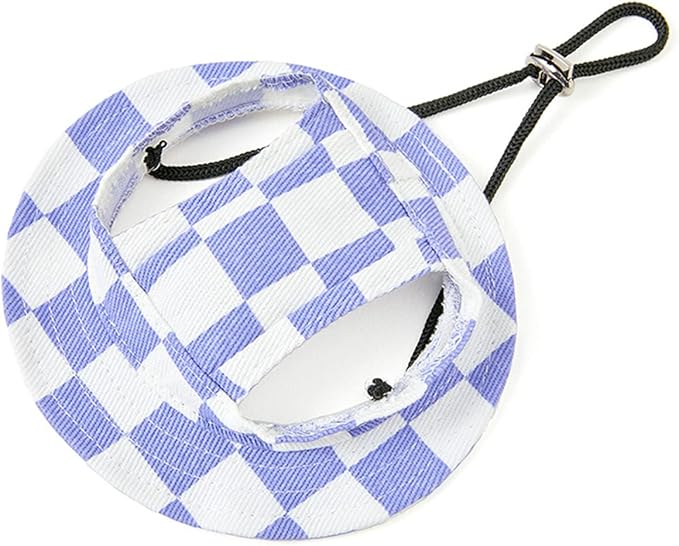 Round Brim Princess Hat Visor Hat Pet Dog Mesh Porous Sun Hat with Ear Holes for Small, Extra Small Dog Teddy, Pug, Chihuahua, Shih Tzu, Yorkshire Terriers, Papillon U-Purple M