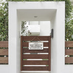 YZEXEZY Do Not Knock or Ring Doorbell Sign 6"x12"Dog Warning Wooden Sign for Front Door Hanger Gate Fence-Do Not Disturb