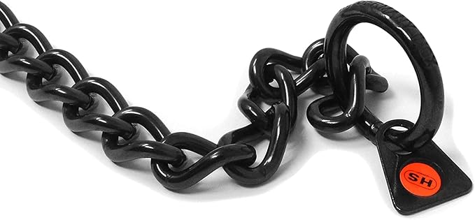 HS HERM. SPRENGER GERMANY Black Stainless Steel Choke Dog Training Collar No-Pull Slip Chain for Small Medium Large Dogs for Easy Control Show Chain Collar Made in Germany 3mm 26in (65cm)