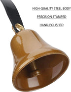 GoldTiger Dog Doorbell,Fixed Metal Dog Doorbell,Dog Bell for Door Potty Training,Bell for Dogs to Ring to go Outside,Manual Assemble Wall Mounted Dog Door Bell (Black)