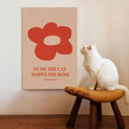 Wall Cat Scratcher for Indoor Cats - Reusable & Damage-Free Wall-Mounted Fabric Scratching, DIY for Furniture and Wall Protection (15.75''x23.62'', Flower)