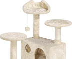 Topeakmart 61in Cat Tree for Indoor Cats, Cat Tower with Scratching Posts Spacious Perch & Platform for Kittens, Beige
