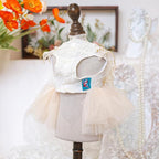 Fashion Sweet Puppy Dog Blingbling Princess Skirt Pet Dog Lace Cake Camisole Tutu Dress K-Blue XS