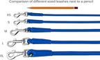 CollarDirect Rolled Leather Dog Leash 4ft, Soft Padded Training Leather Dog Lead 6ft, Puppy Leash Rolled Leather Small Medium Large Black Blue Red Orange Green Pink White (Purple, Size L 6ft)