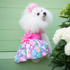 CuteBone Happy Easter Eggs Dog Dress Velvet for Small Dogs Girl Pink Puppy Dresses Dog Clothes CVA18L-D